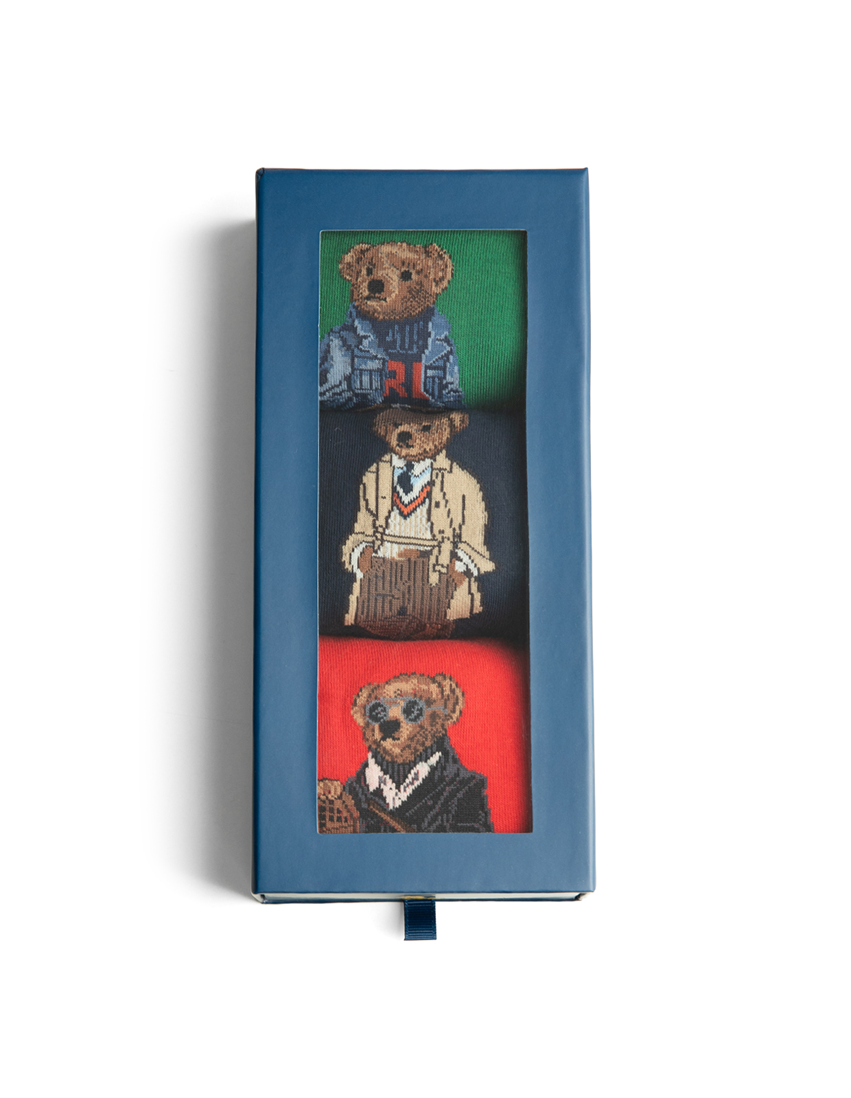 Polo Bear Strumpbox 3-pack Grön/Navy/Röd One Size