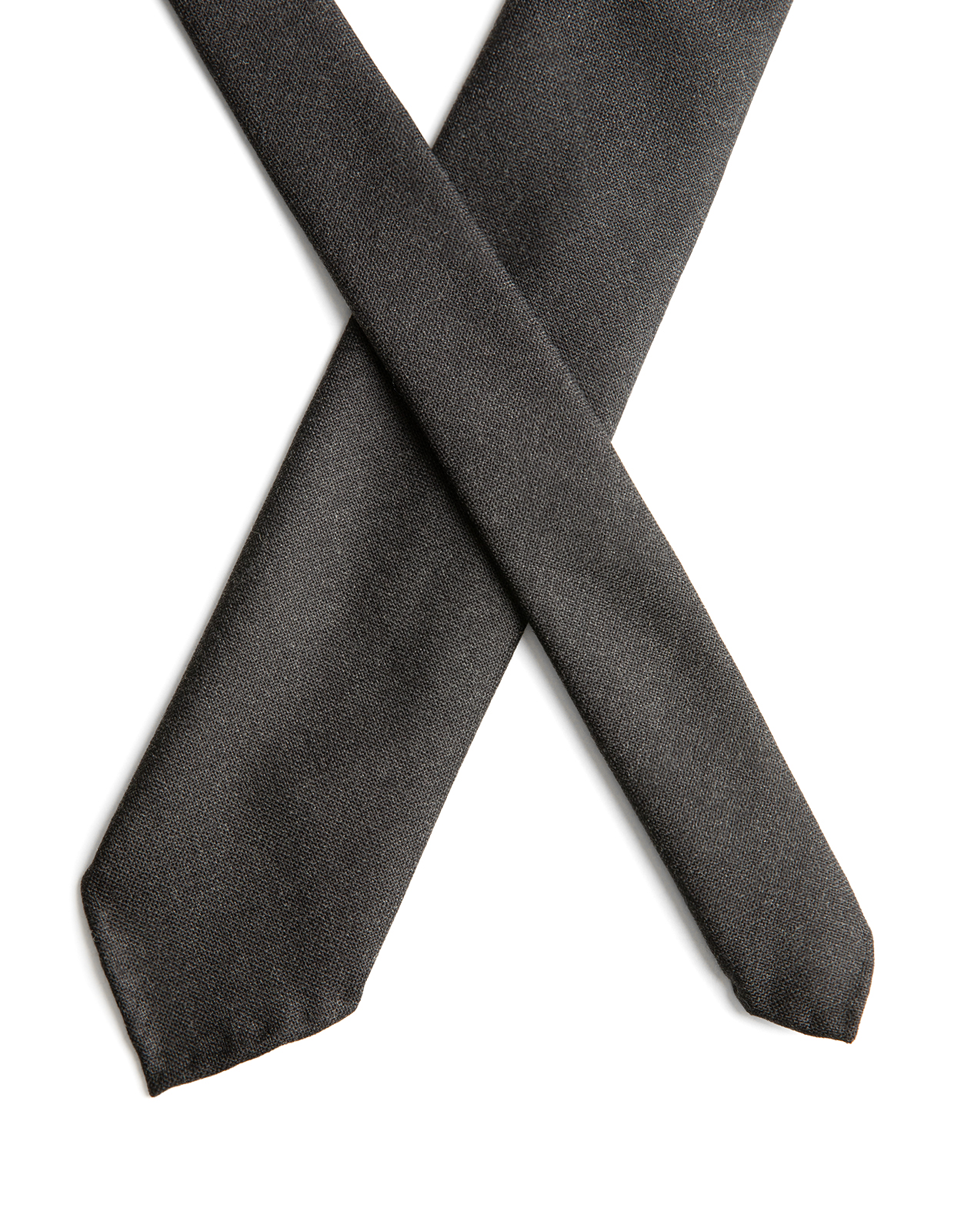 Slips Untipped Ull Mörkgrå