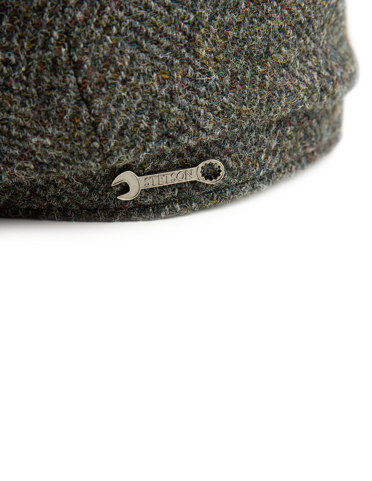Hatteras Keps Harris Tweed Fiskben Olivgrön