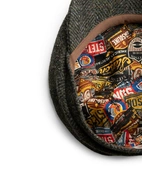 Hatteras Keps Harris Tweed Fiskben Olivgrön