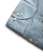 Slimline Skjorta Flanell Bomull Ljusblå