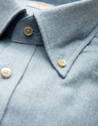 Slimline Skjorta Flanell Bomull Ljusblå