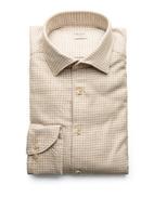Regular Skjorta Flanell Bomull Hundtand Beige M