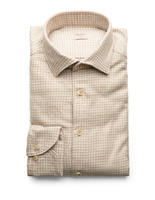 Regular Skjorta Flanell Bomull Hundtand Beige M