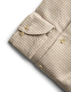 Regular Skjorta Flanell Bomull Hundtand Beige M