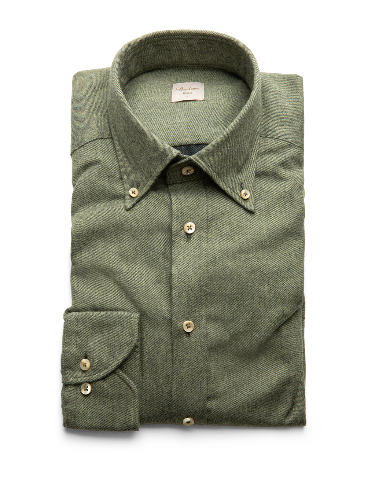 Regular Skjorta Flanell Bomull Skogsgrön 3XL