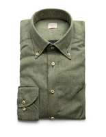 Regular Skjorta Flanell Bomull Skogsgrön