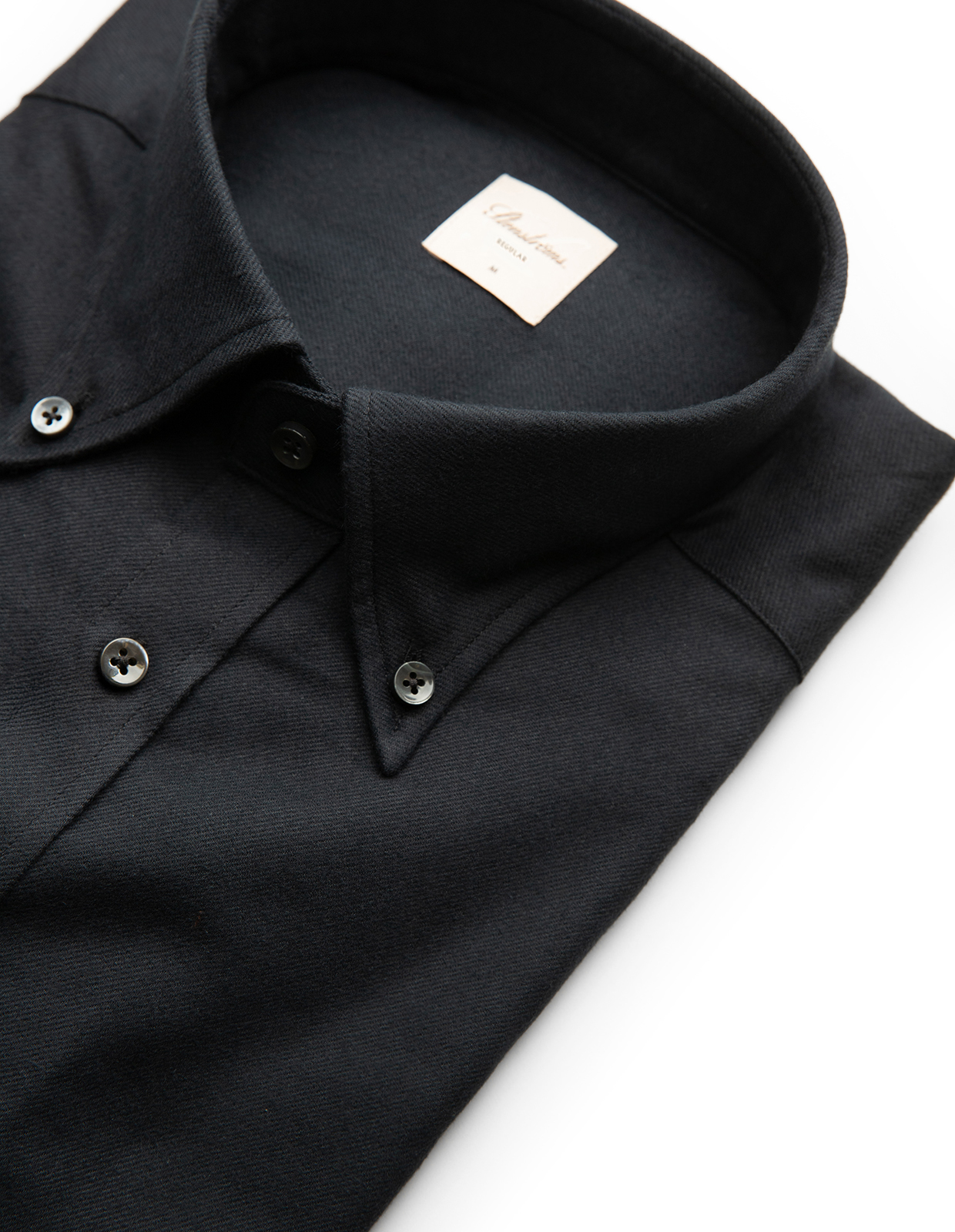 Regular Skjorta Flanell Bomull Svart