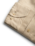 Regular Skjorta Flanell Bomull Beige M