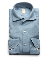 Regular Skjorta Flanell Bomull Ljusblå