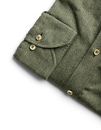 Slimline Skjorta Flanell Bomull Skogsgrön S