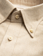 Slimline Skjorta Flanell Bomull Beige XL