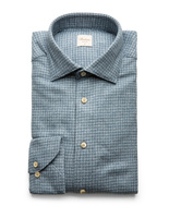 Regular Skjorta Flanell Bomull Hundtand Ljusblå