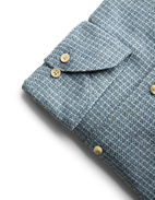 Regular Skjorta Flanell Bomull Hundtand Ljusblå