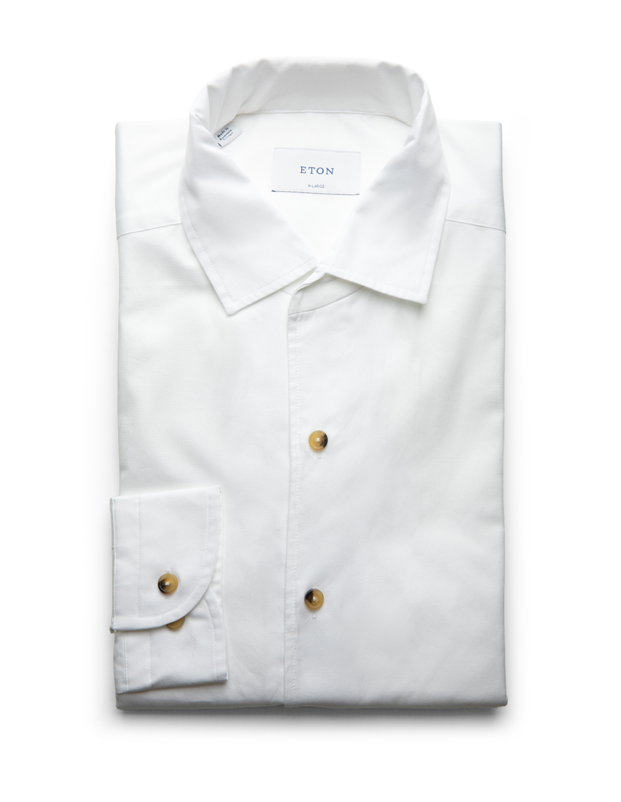 Casual Fit Skjorta Bomull Tvättad Vit