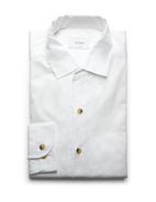 Casual Fit Skjorta Bomull Tvättad Vit M