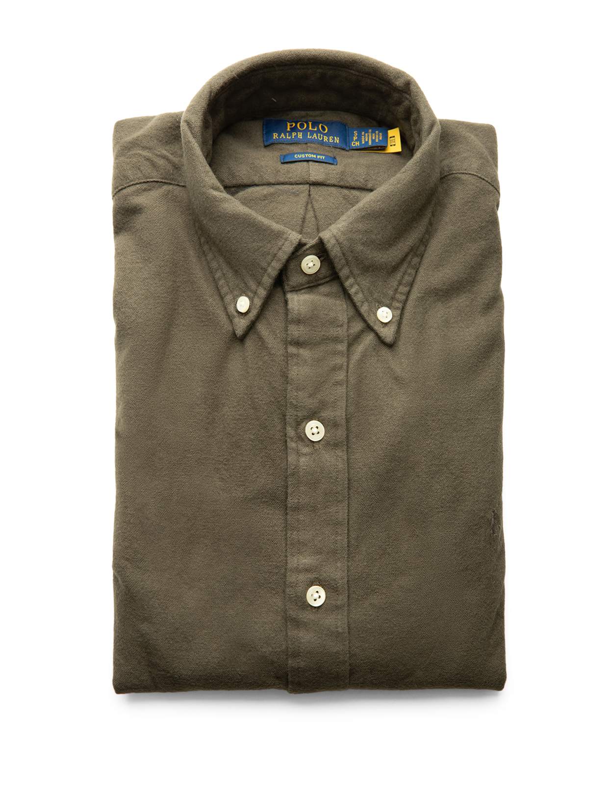 Custom Fit Skjorta Bomull Mörkgrön