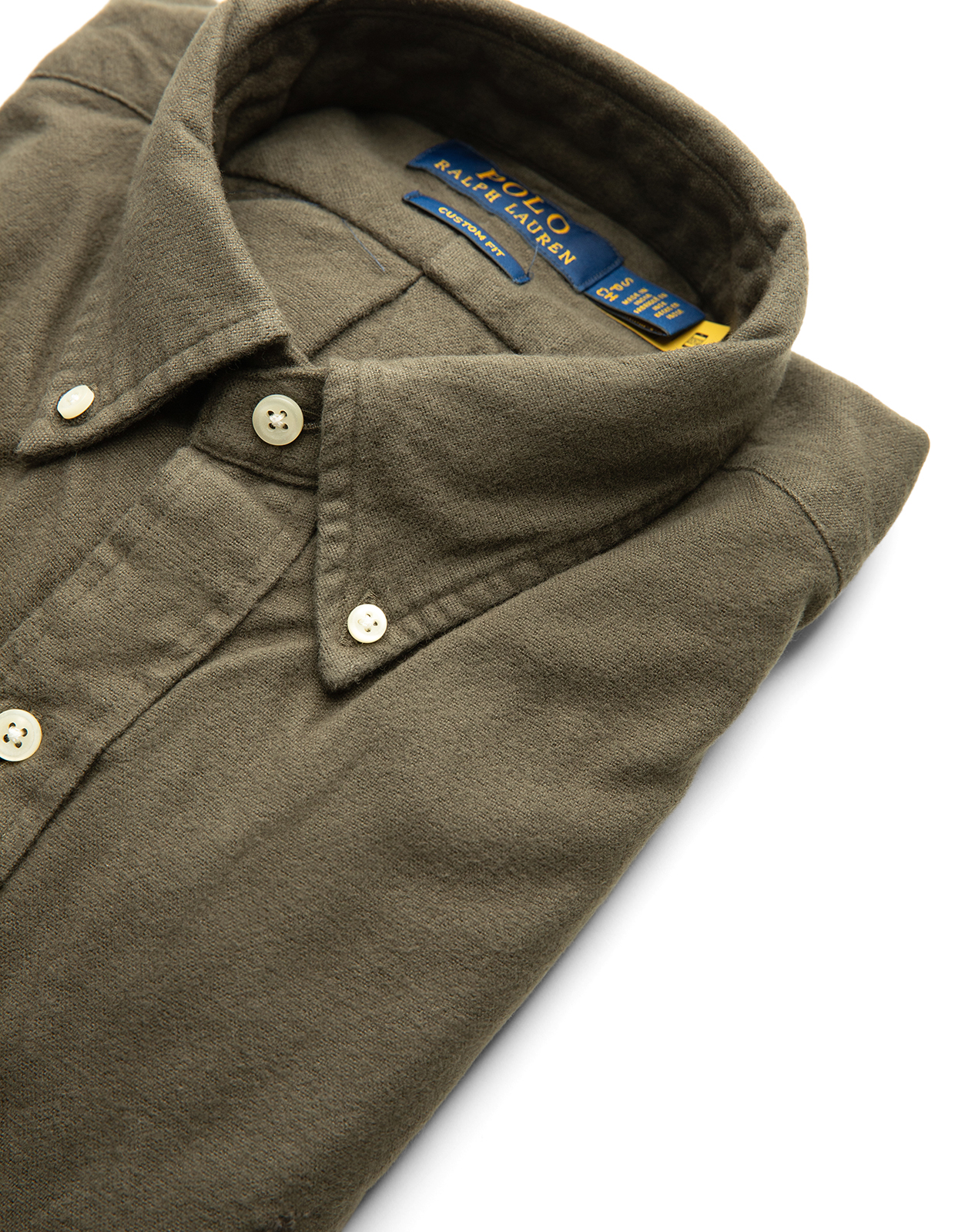 Custom Fit Skjorta Bomull Mörkgrön