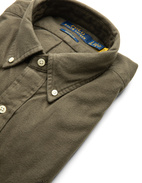 Custom Fit Skjorta Bomull Mörkgrön S