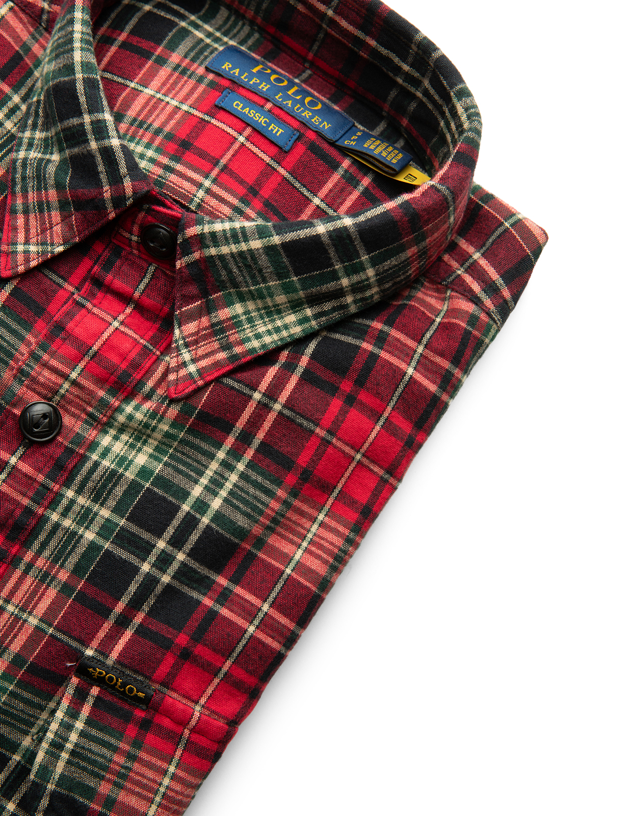 Brushed Oxford Shirt Skjorta Rutig Röd/Svart