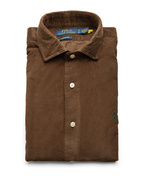 Custom Fit Skjorta Manchester Mörkbrun XL