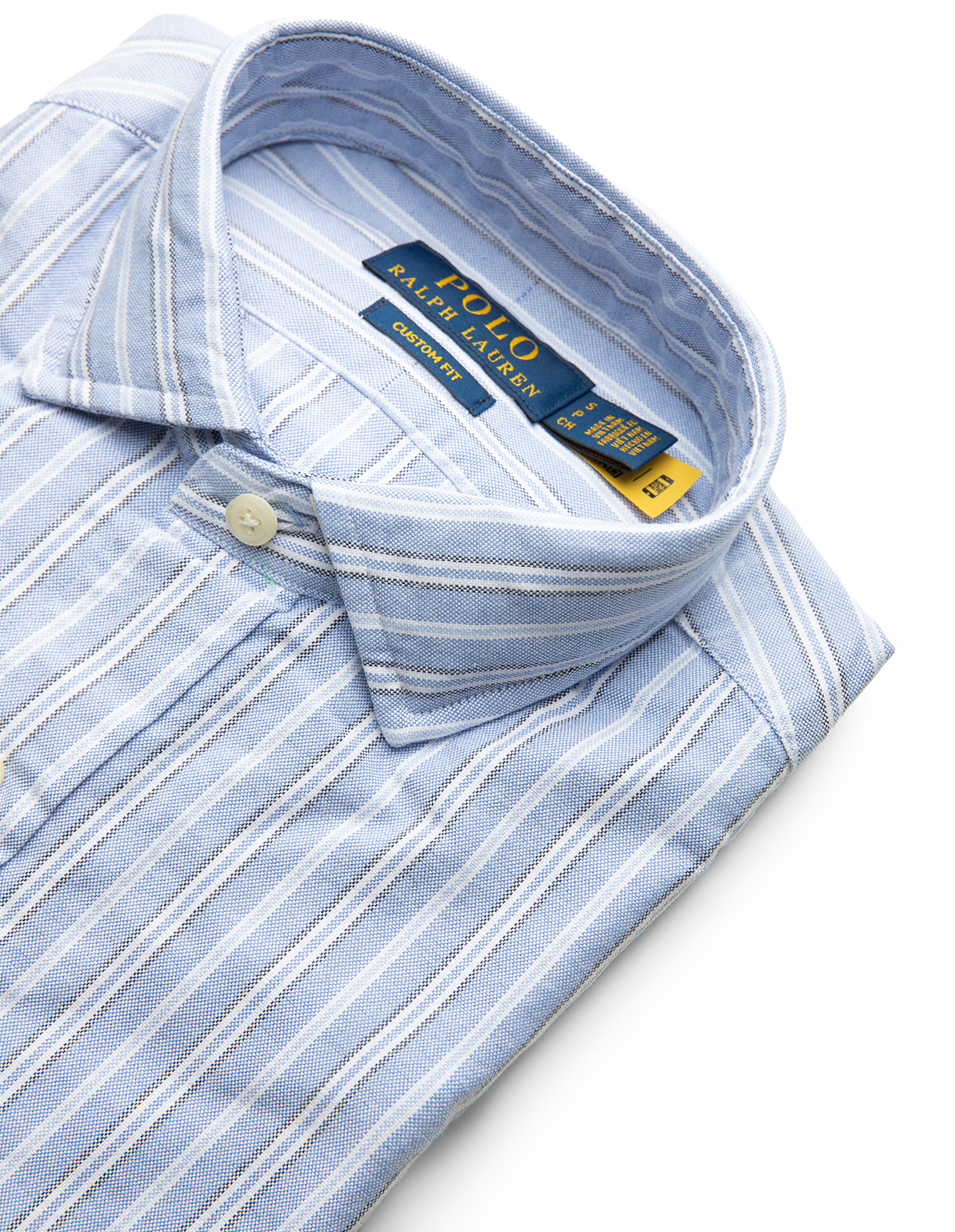 Custom Fit Skjorta Oxford Randig Blå