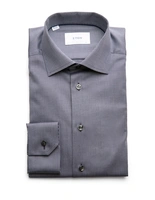 Slim Fit Skjorta Semi Solid Twill Marinblå