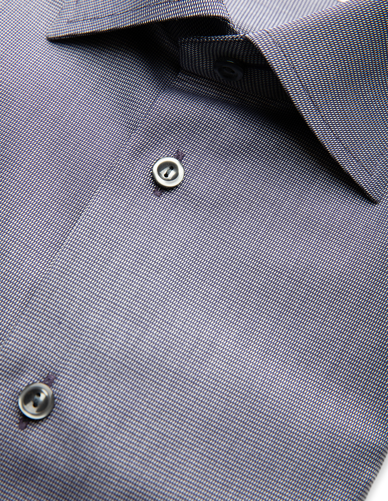 Slim Fit Skjorta Semi Solid Twill Marinblå