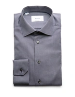 Contemporary Fit Skjorta Semi Solid Twill Marinblå