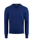 Tröja V-ringad Cashmere Marinblå 48