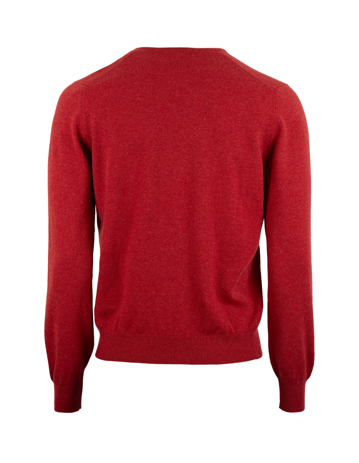 Tröja V-ringad Cashmere Vinröd