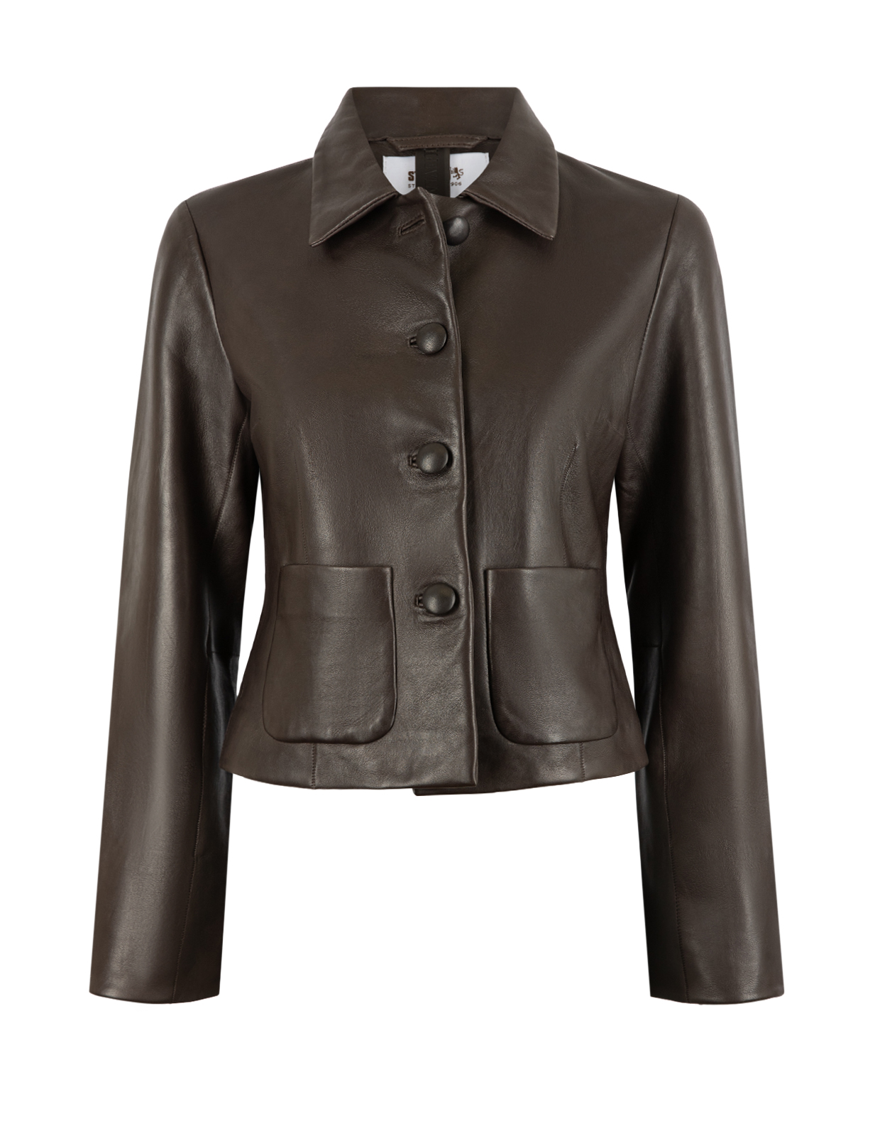 Storm Skinnjacka Mörkbrun