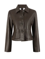 Storm Skinnjacka Mörkbrun 34