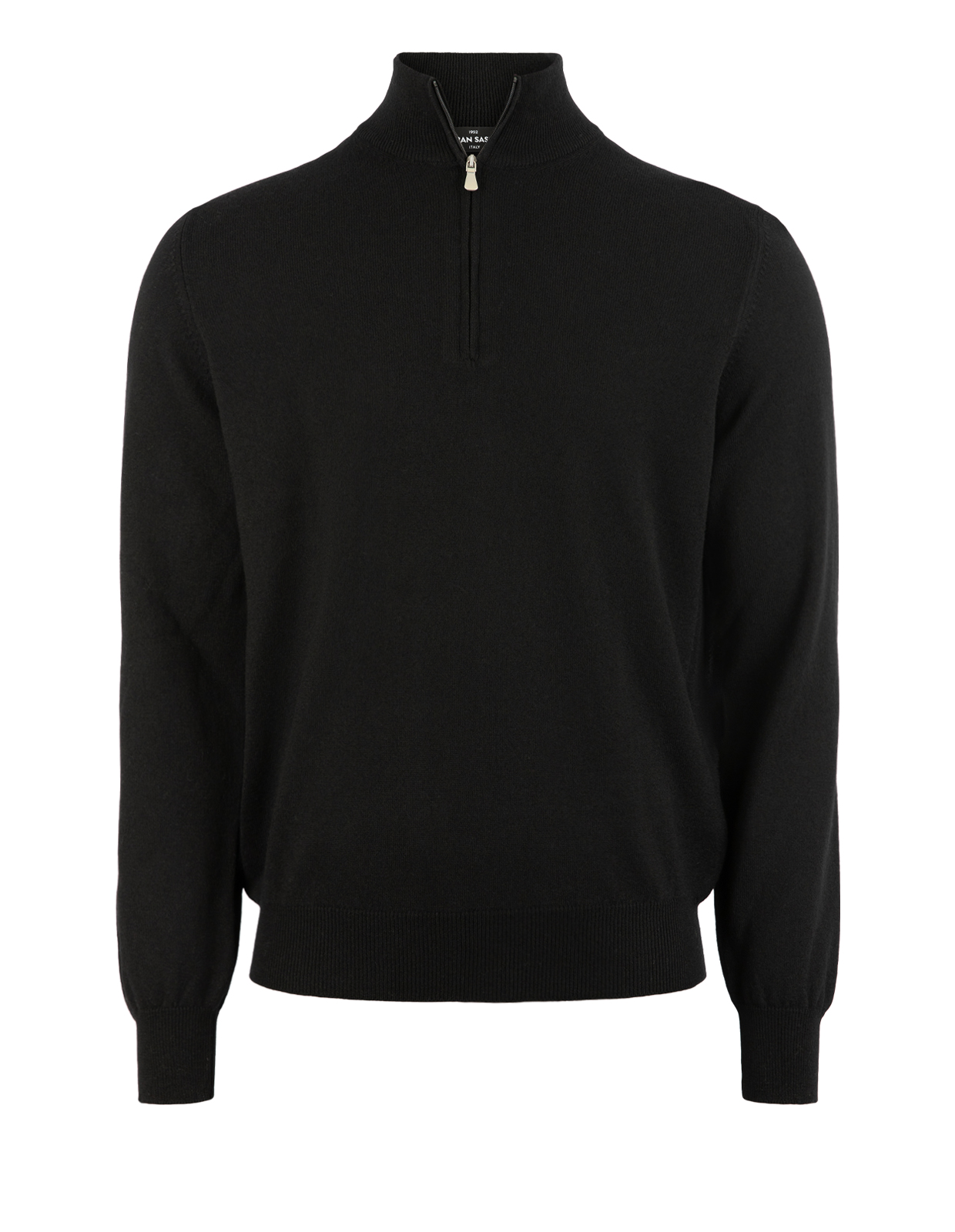 Tröja Zip Cashmere Svart