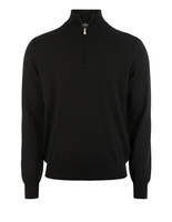 Tröja Zip Cashmere Svart