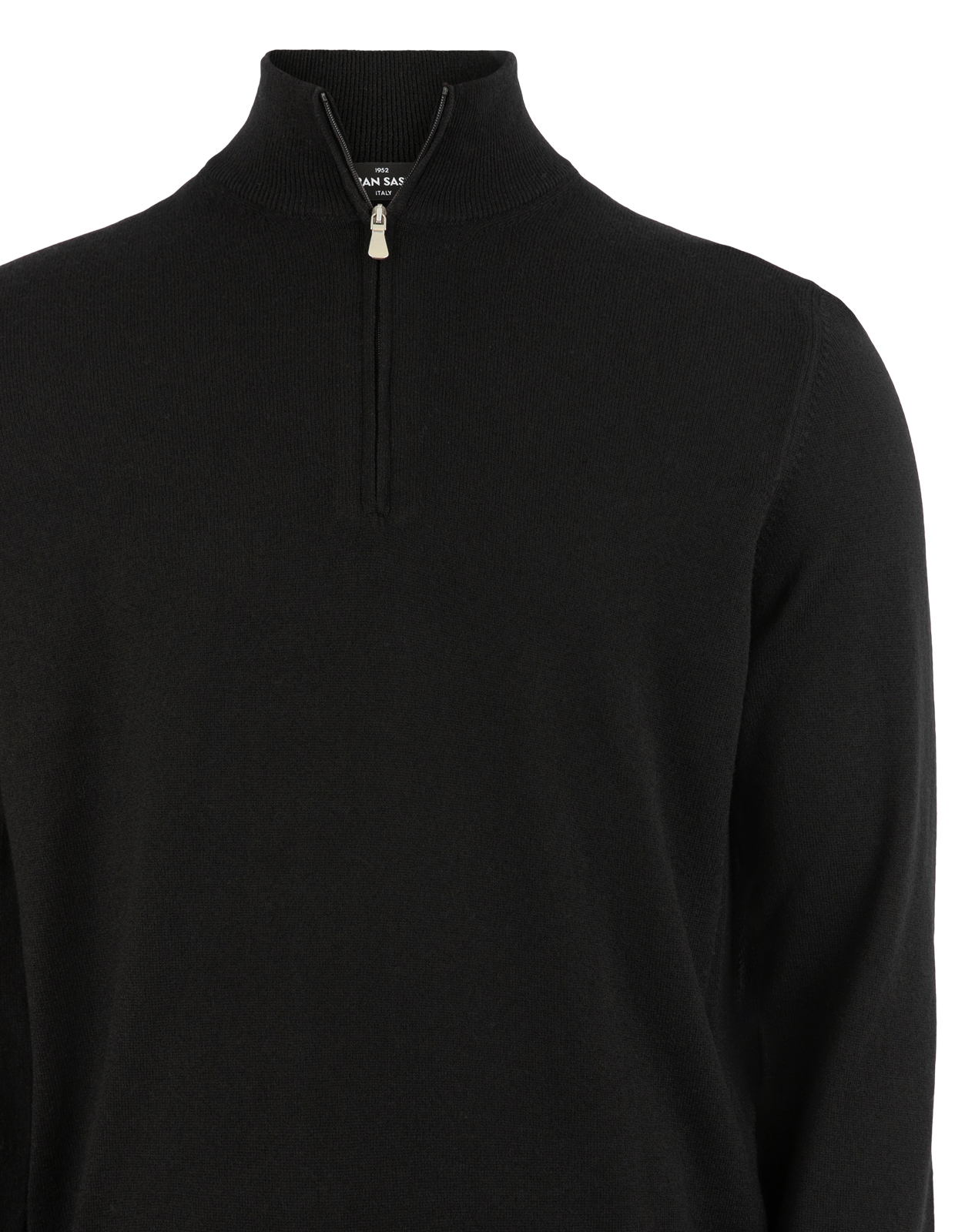 Tröja Zip Cashmere Svart 54