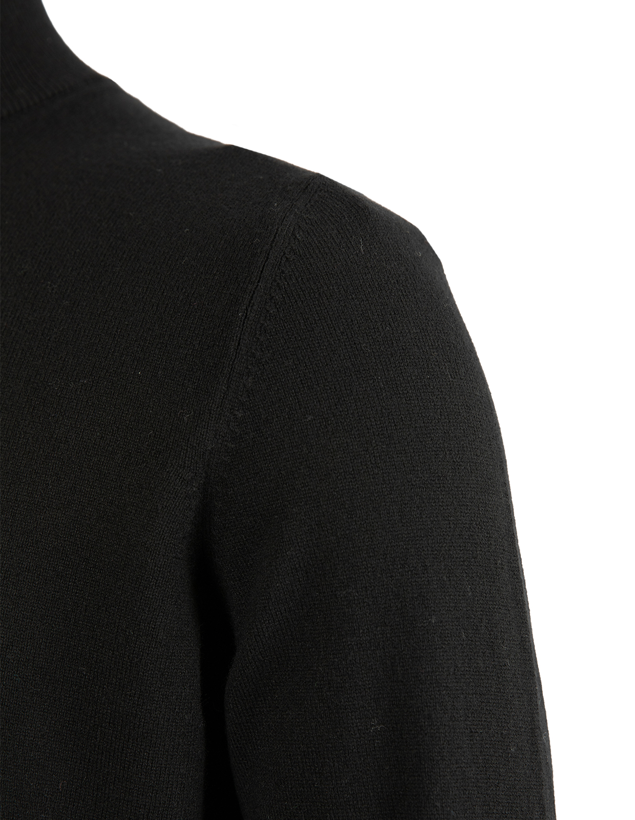 Tröja Zip Cashmere Svart 54