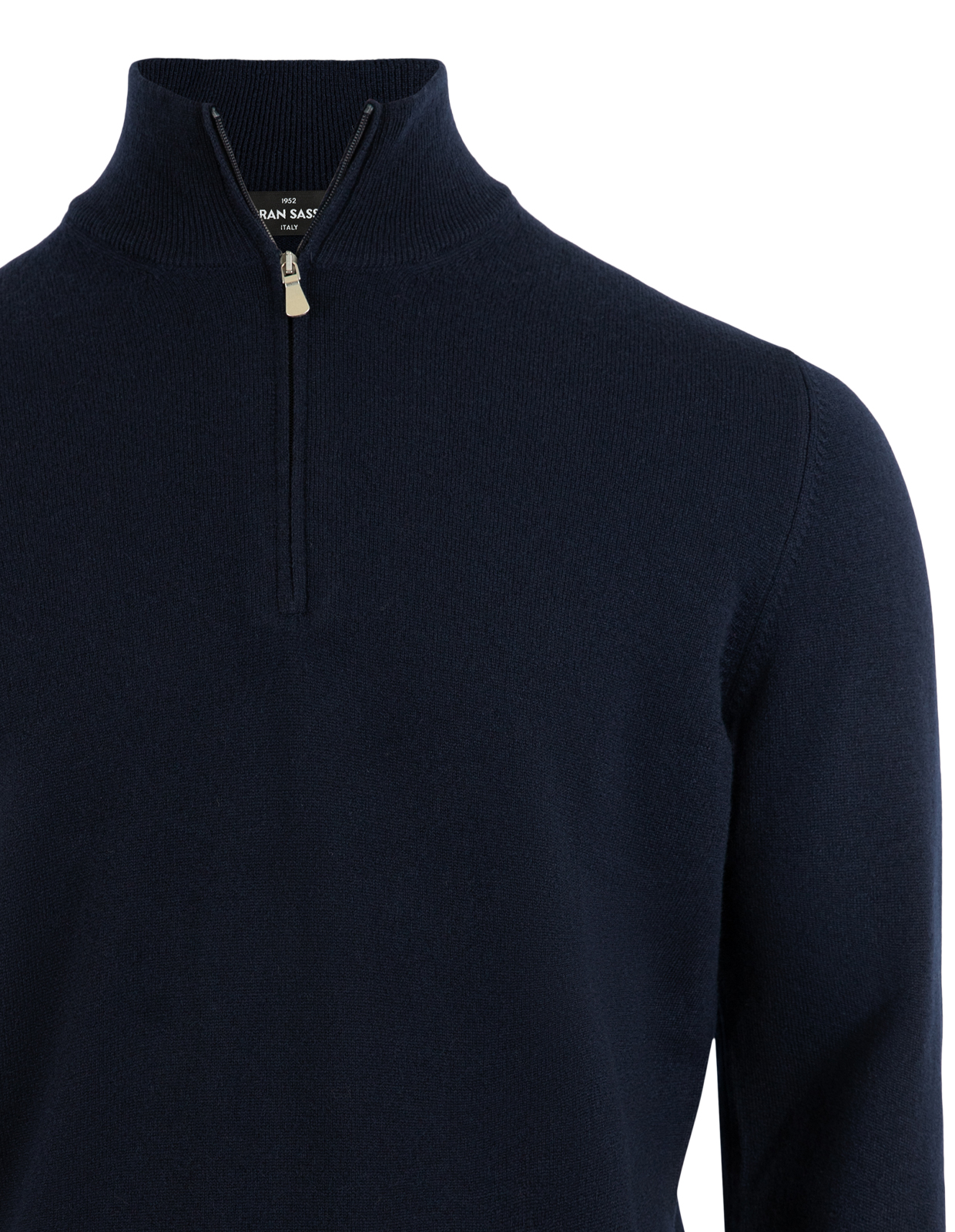 Tröja Zip Cashmere Navy 52