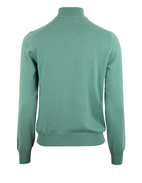 Tröja Zip Cashmere Mossgrön 54