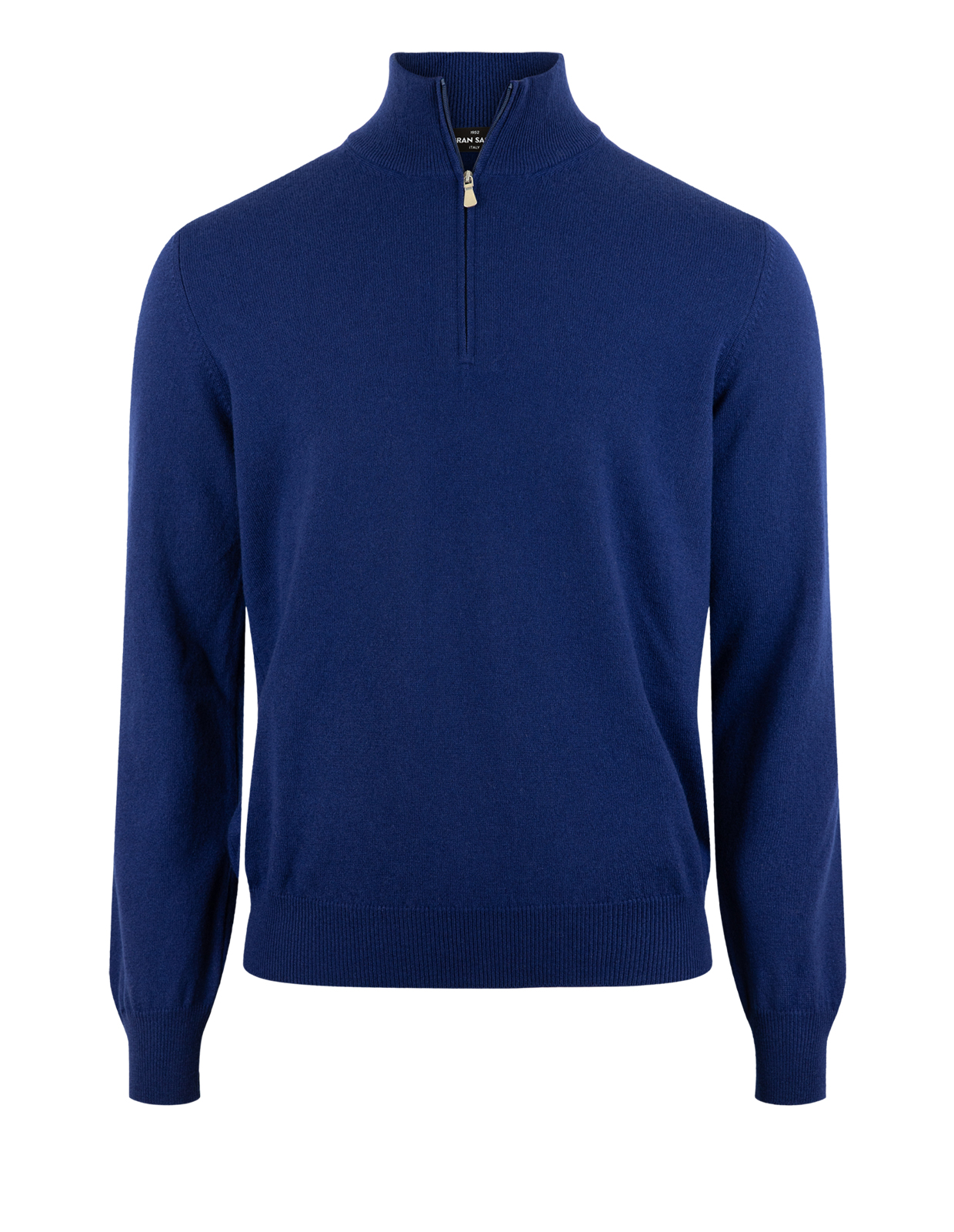 Tröja Zip Cashmere Marinblå 48