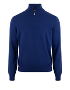 Tröja Zip Cashmere Marinblå 48