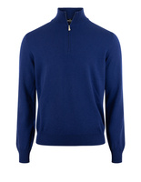 Tröja Zip Cashmere Marinblå