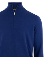 Tröja Zip Cashmere Marinblå 48