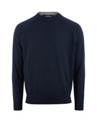 Tröja Rundhals Raglan Cashmere Navy 48
