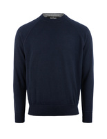 Tröja Rundhals Raglan Cashmere Navy