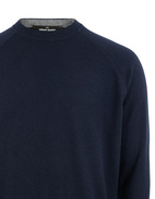 Tröja Rundhals Raglan Cashmere Navy 48