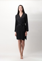 Kimono Siden Svart S