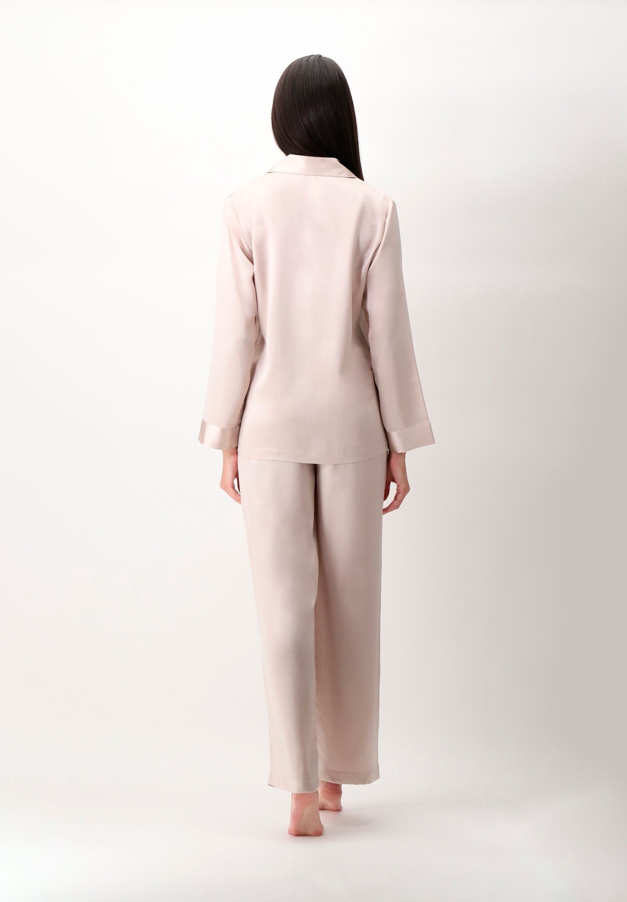 Pyjamas Siden Champagne XL