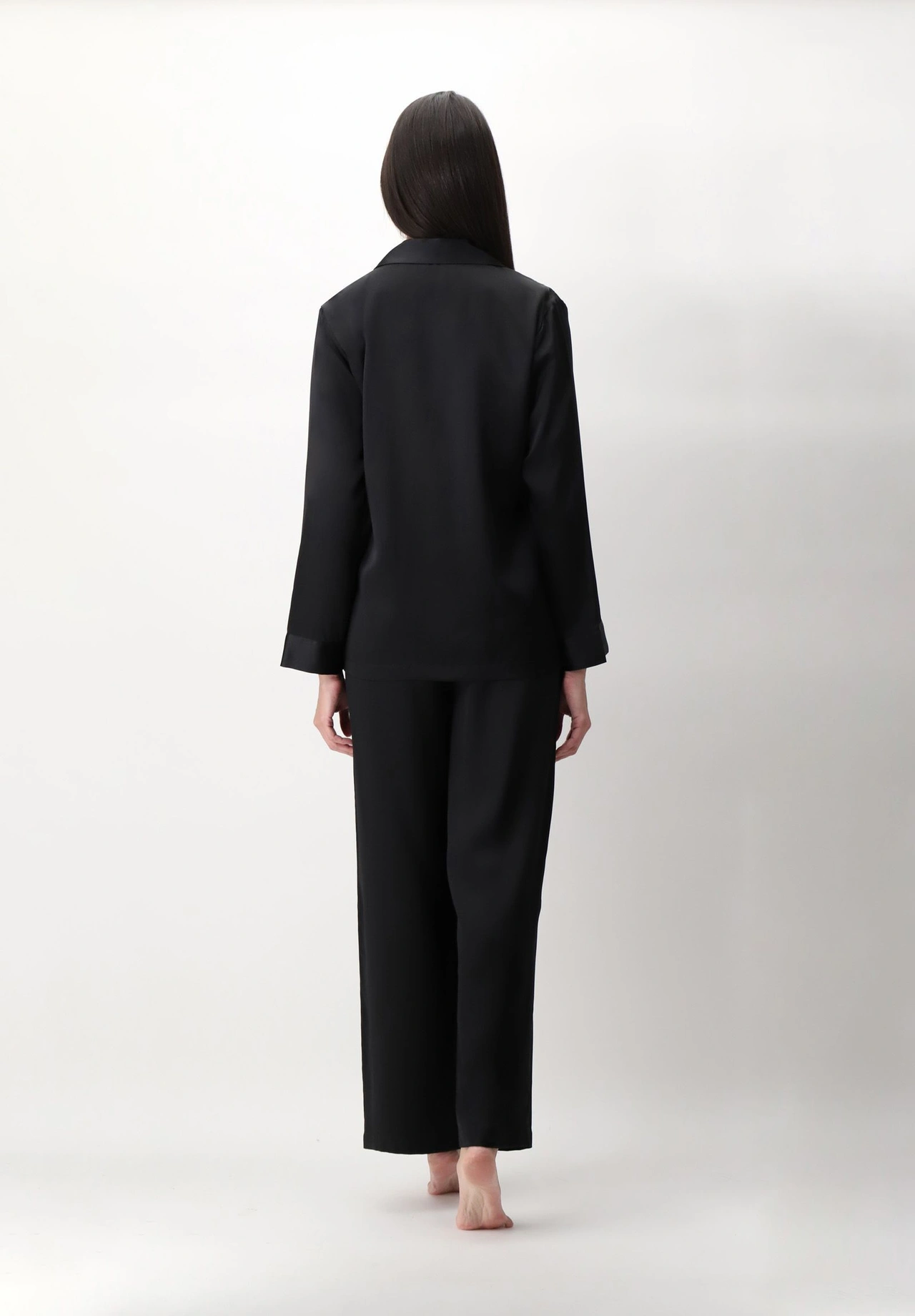 Pyjamas Siden Svart