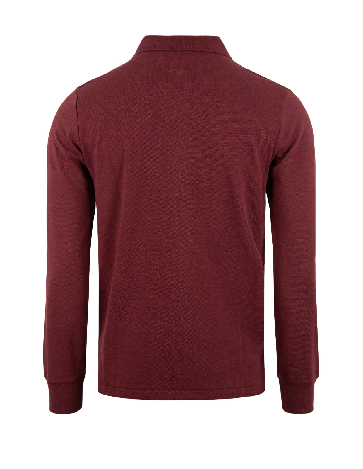 Custom Slim Fit Long Sleeve Polo Vinröd M